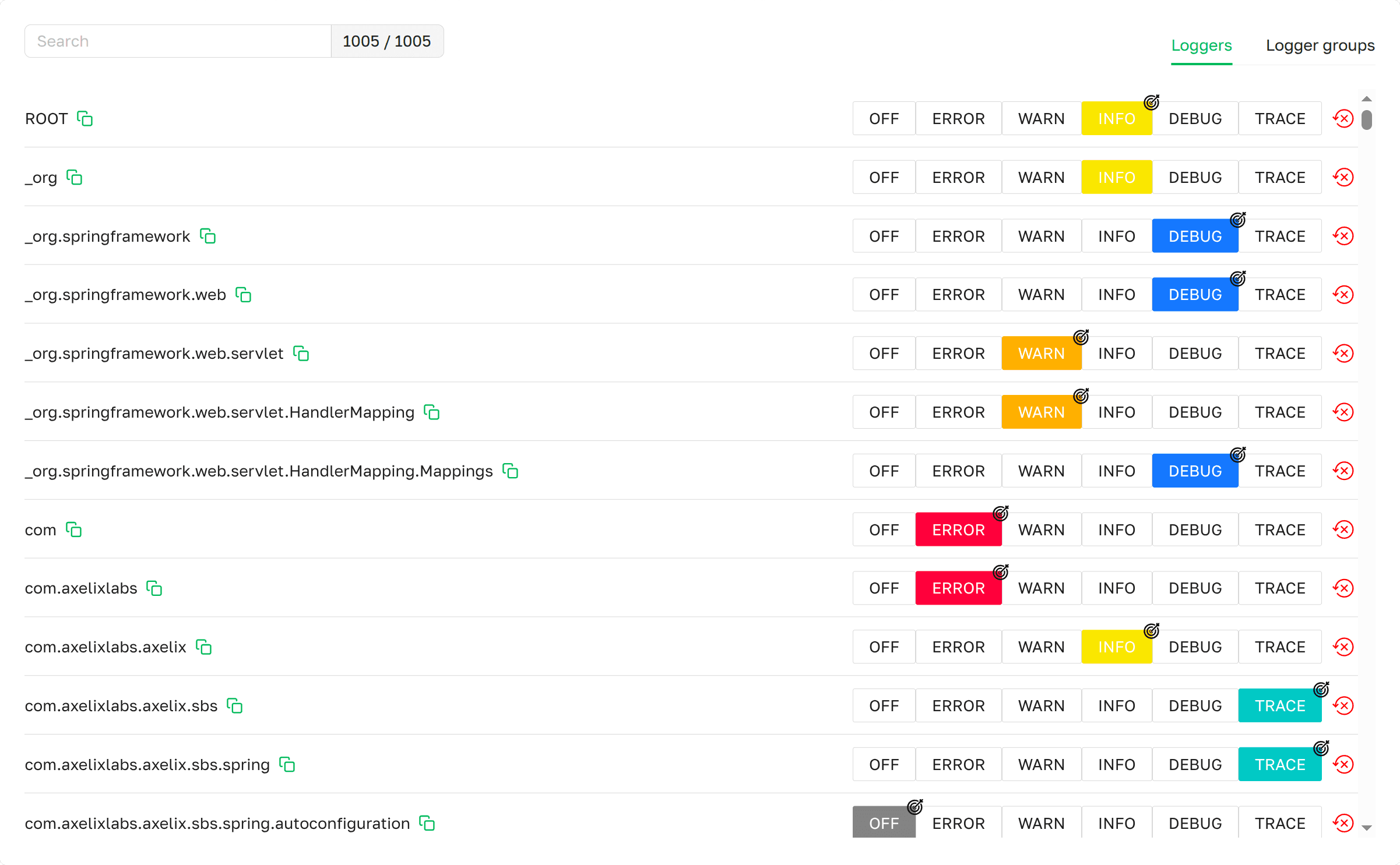 loggers main page