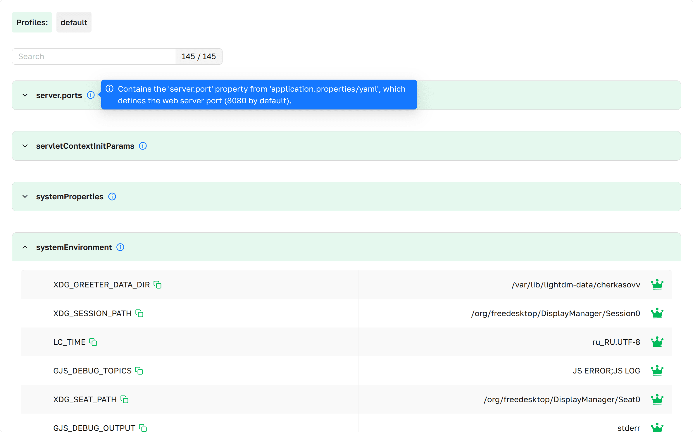 properties main page