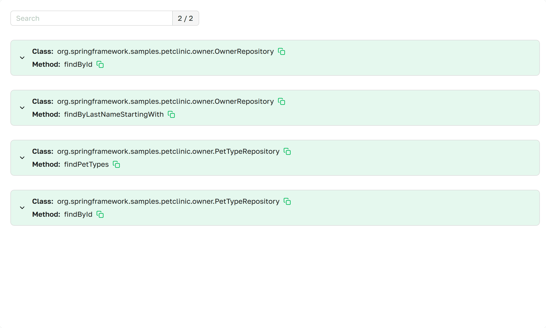 transaction control main page